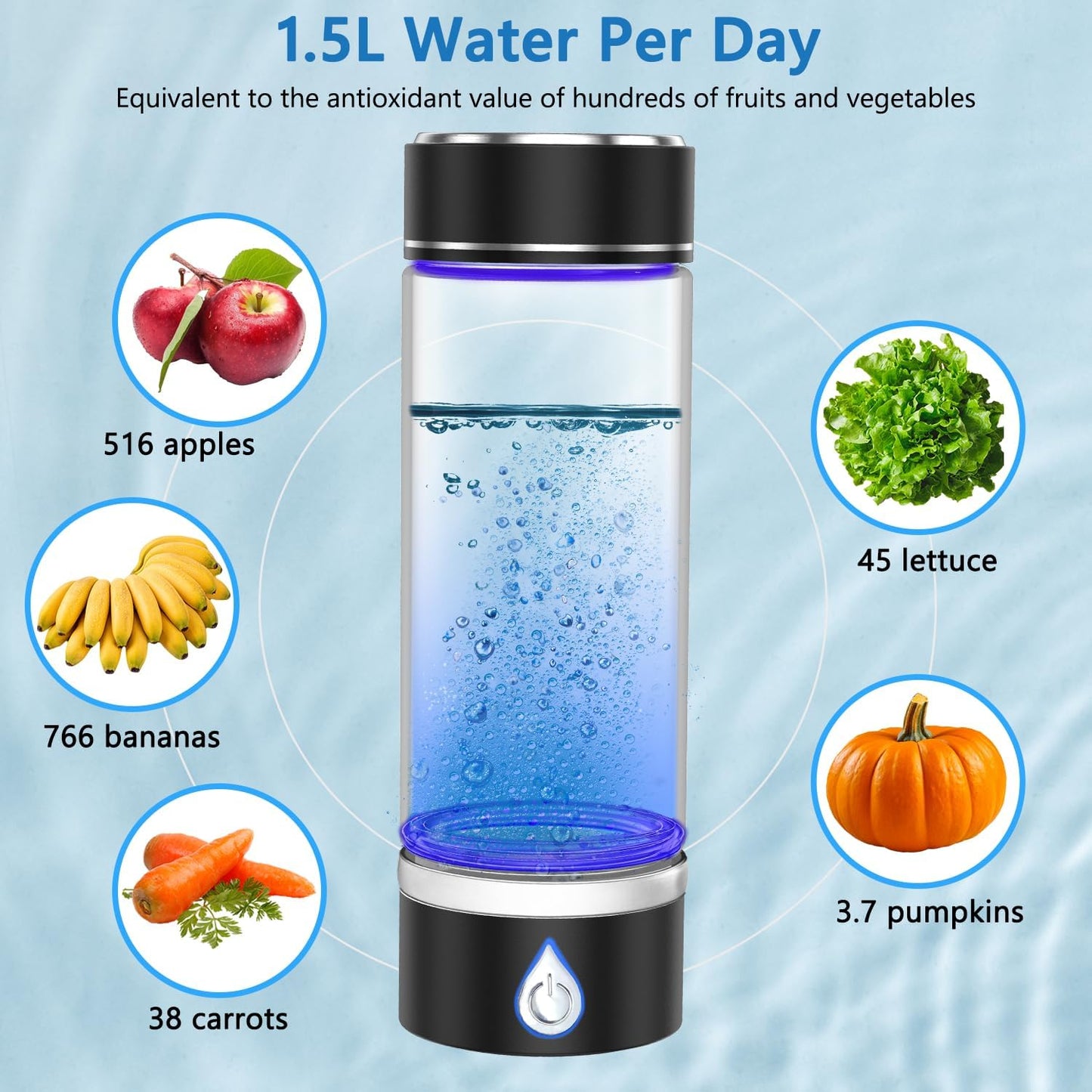 H₂ bottle 🫗💧🫧 Termo Generador de Agua Hidrogenada