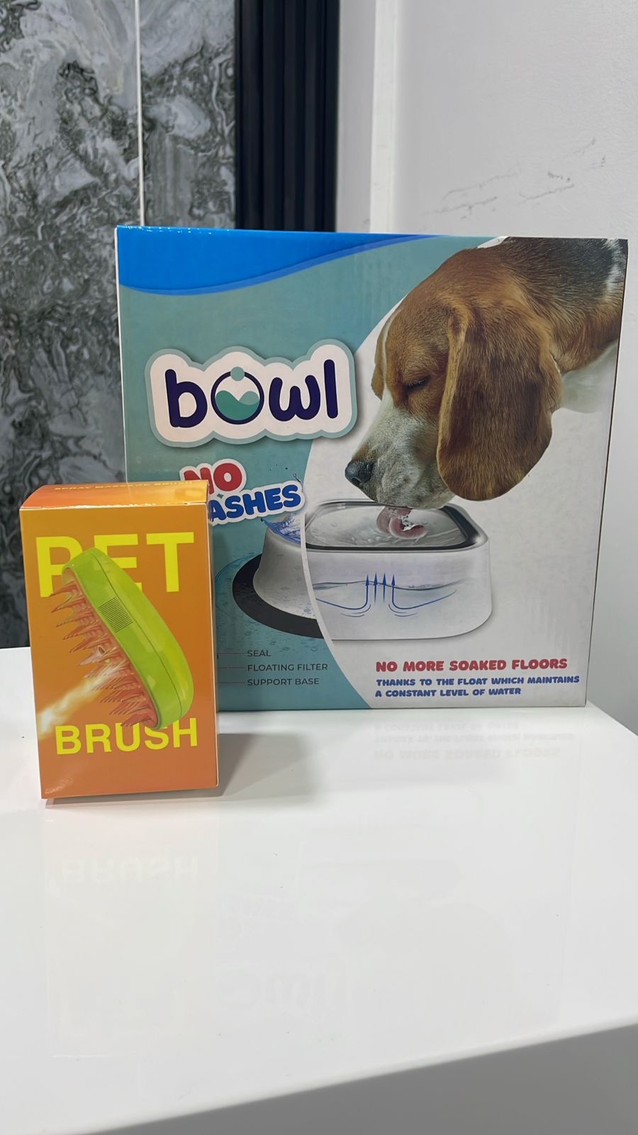 🎁MEGA PROMO ✨DRYBOWL BEBEDERO ANTIDERRAMES + CEPILLO VAPORIZADOR🐱🐶